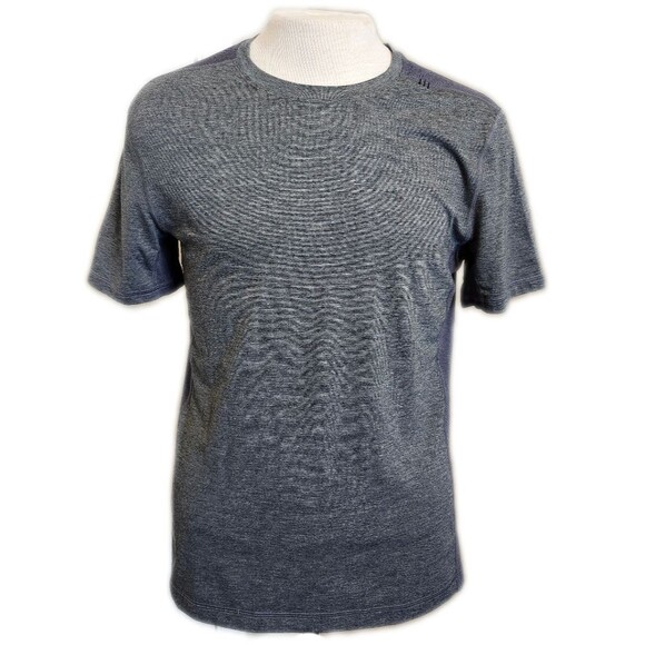 Lululemon heathered gray two tone short sleeved tee t-shirt, fits like M - Picture 1 of 4